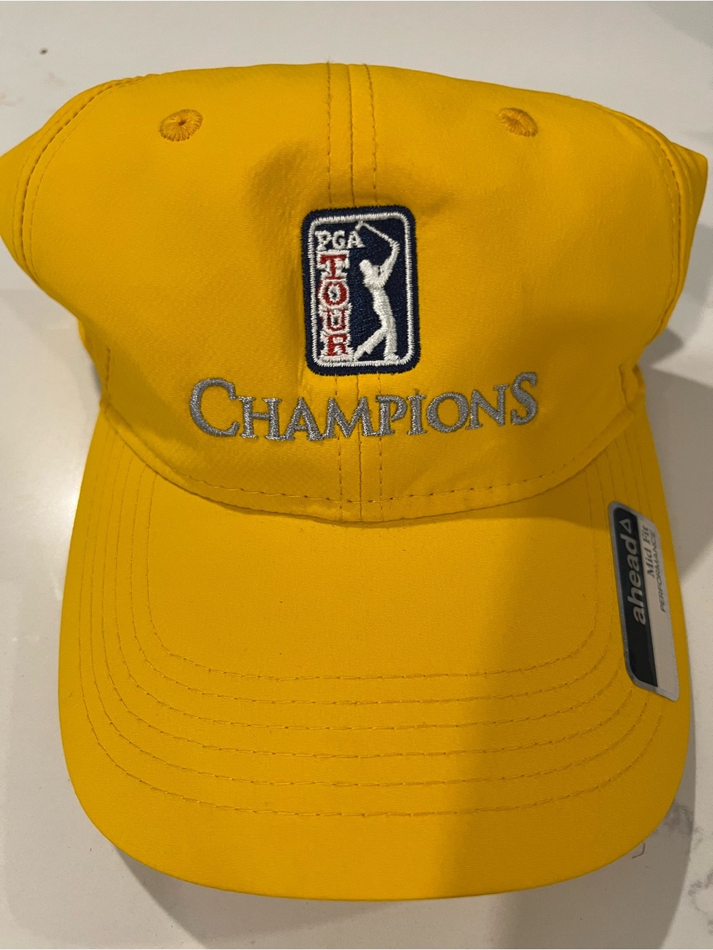 Ahead Performance Yellow PGA Tour Champions Embroidered Golf Hat NWT 🧢 ⛳️
